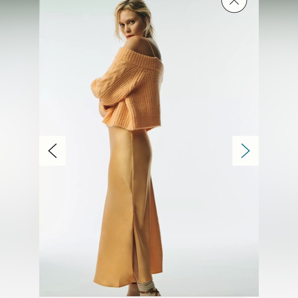 ❤️ NWOT Mare Mare Layered Sweater and Slip Dress Size XXS in orange